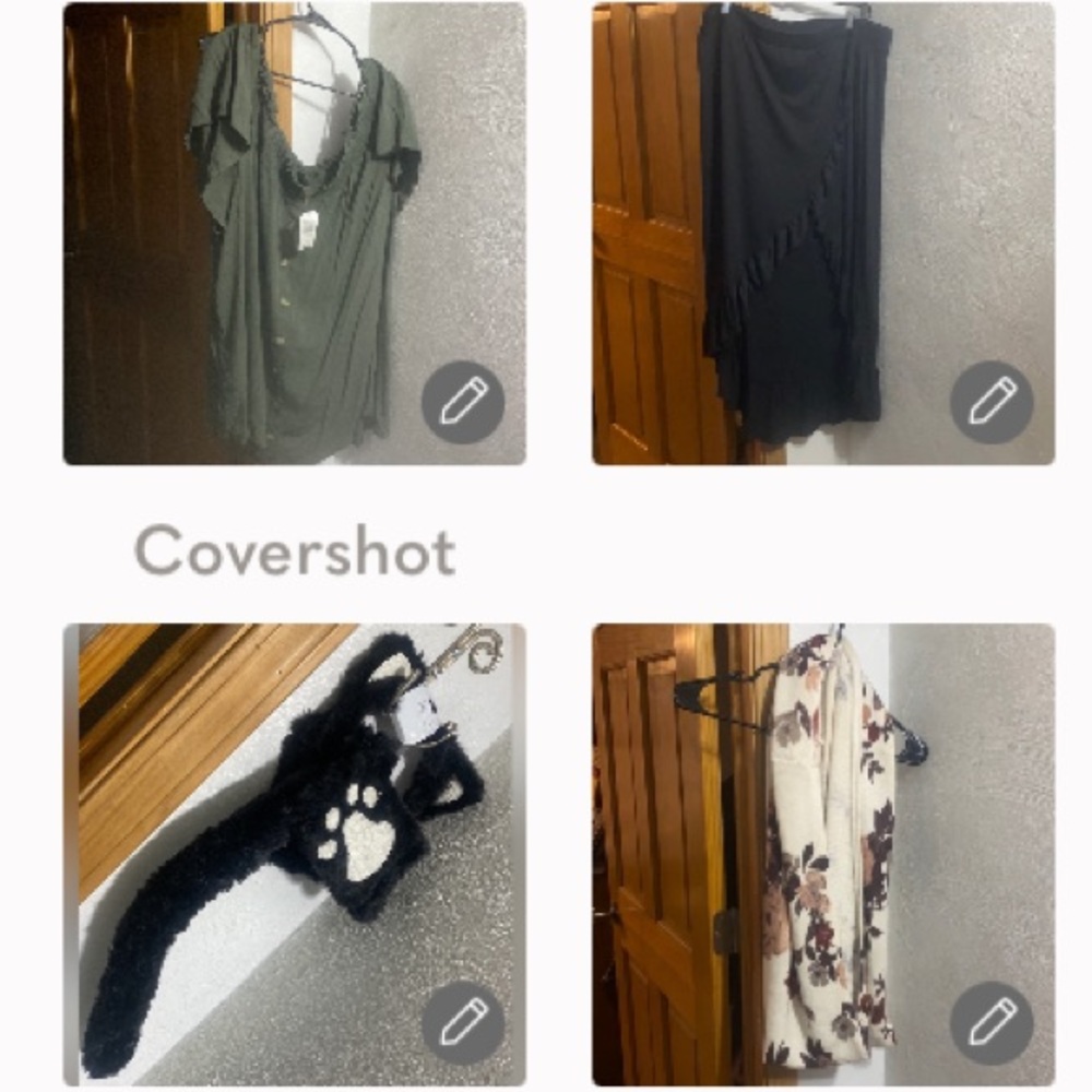 Torrid blouse 5X+hi-low skirt 4x+Infinity scarf 30”+cat🐈‍⬛3P set🧤